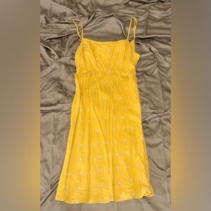 O'Neill Yellow Floral Midi Dress